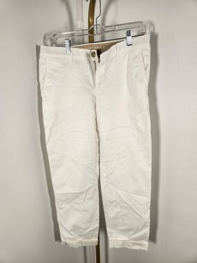 Banana Republic Women's Cream Straight-Leg Trousers